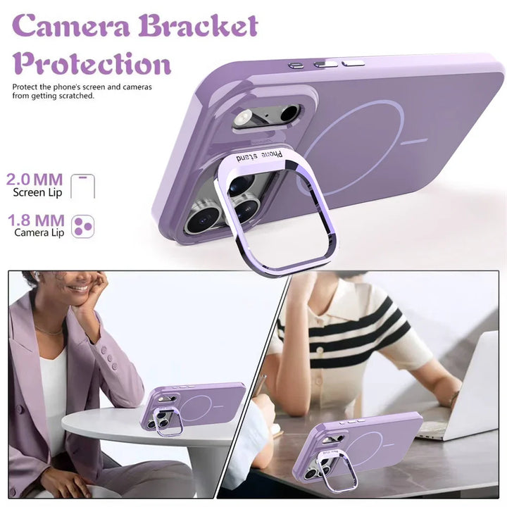Rugged Ring-Stand Case for iPhone 17 — Built-In Kickstand & Heavy-Duty Protection