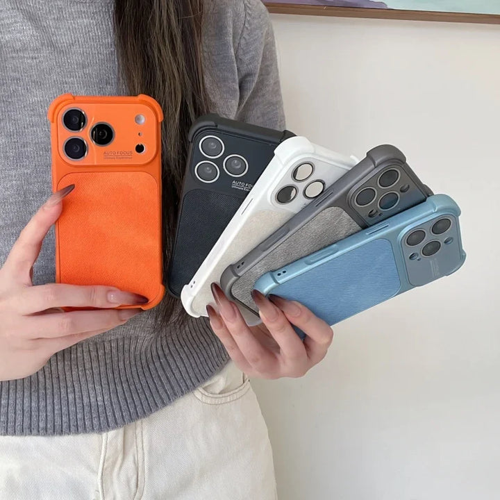 Rugged Textured Fabric Shockproof iPhone Case