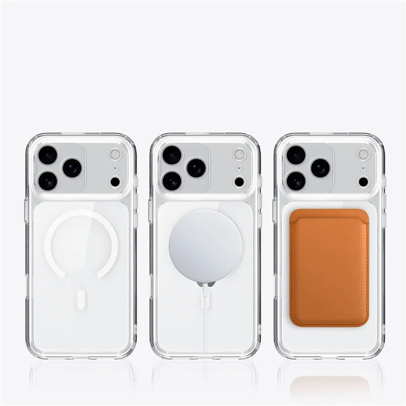 Crystal Clear MagSafe Case - Sleek, Protective, and Wireless-Charging Ready
