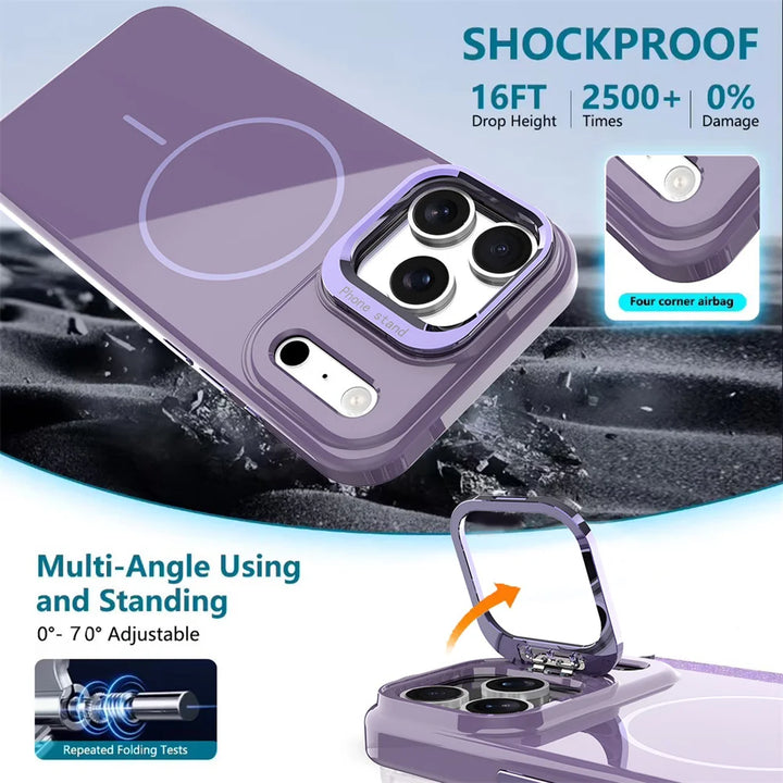Rugged Ring-Stand Case for iPhone 17 — Built-In Kickstand & Heavy-Duty Protection