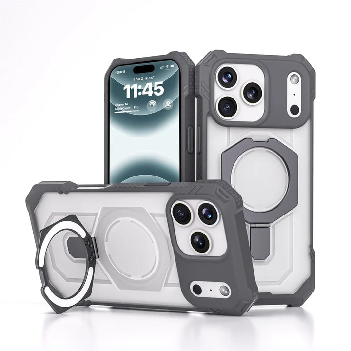 Durable Magnetic Ring Stand Case