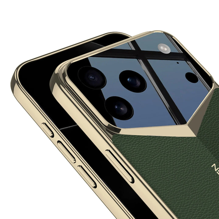 Sleek Metallic Edge Leather Case