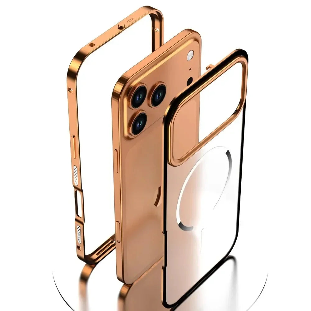 Magnetic Metal Frame Case for iPhone – Sleek, Durable Protection