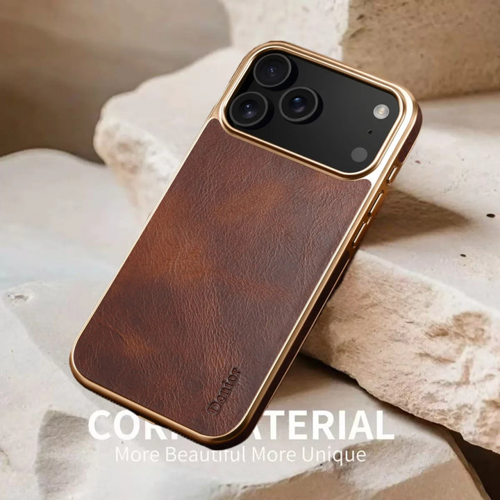 Luxurious Leather-Finish Case