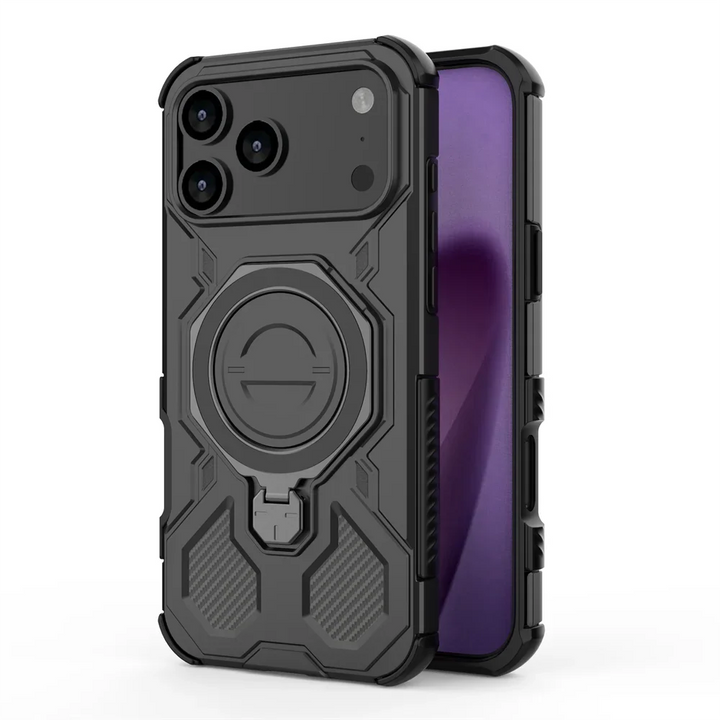 Armor Ring Case with Built-In Stand – Rugged Protection