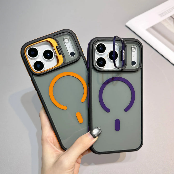 Magnetic Armor Kickstand Case for iPhone — rugged protection with built-in kickstand