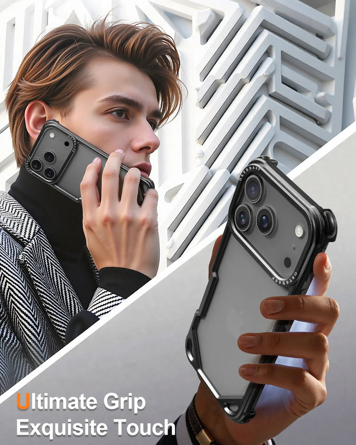 Rugged Shockproof Metal Frame Case for iPhone 17