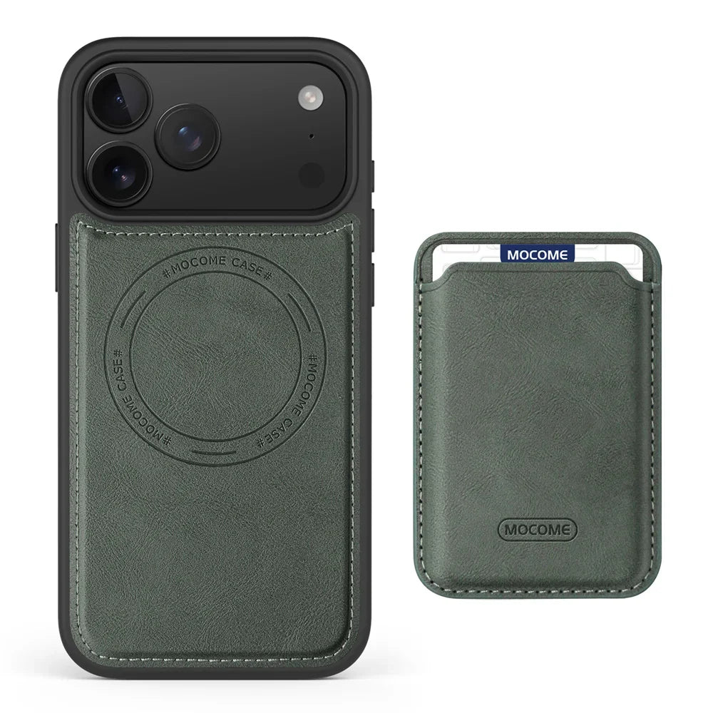 2-in-1 Leather Wallet MagSafe Case with Card Holder