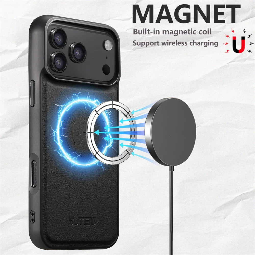Luxurious Leather Magnetic Case