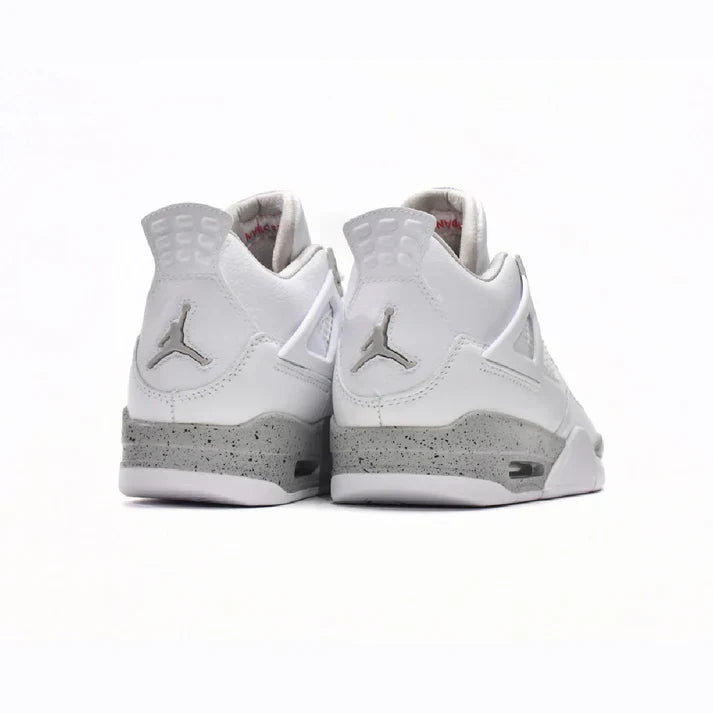 White & Grey Heritage Court Sneaker with Concrete-Texture Midsole | Veltrex™