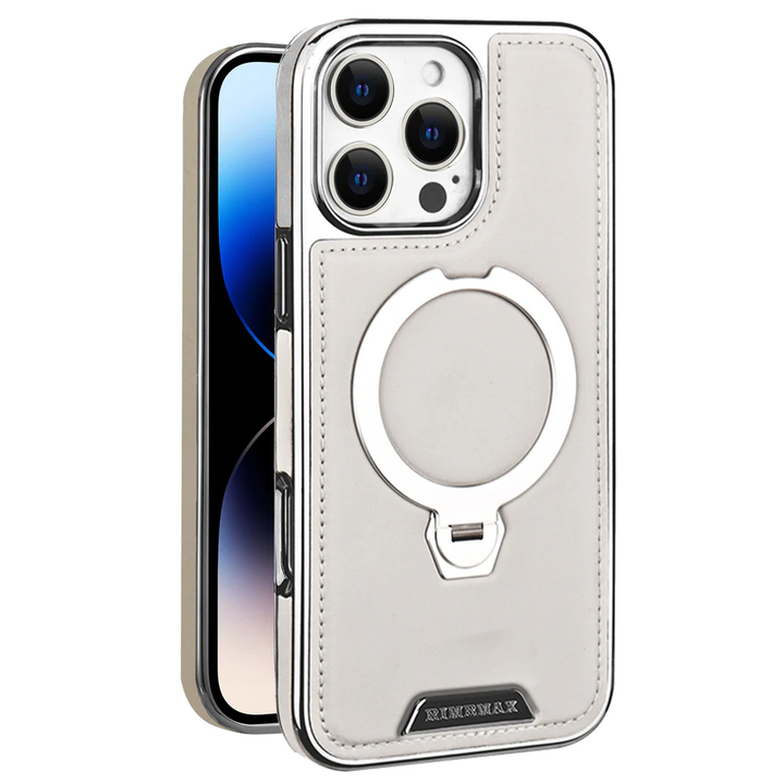 Luxurious Leather Magnetic Ring Stand Case