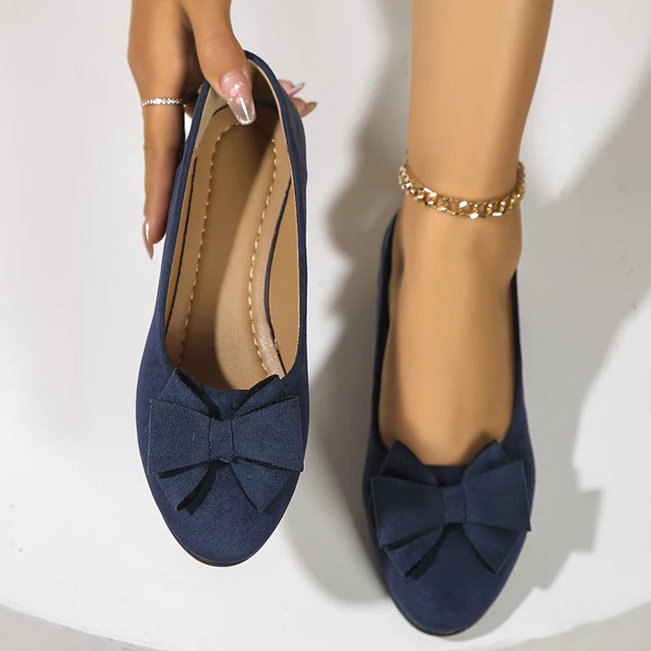 Comfort Ballet Flats – Soft Bow Slip-On Shoes for Everyday Style & Support