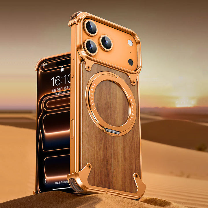 Premium Natural Wood MagSafe Stand Case
