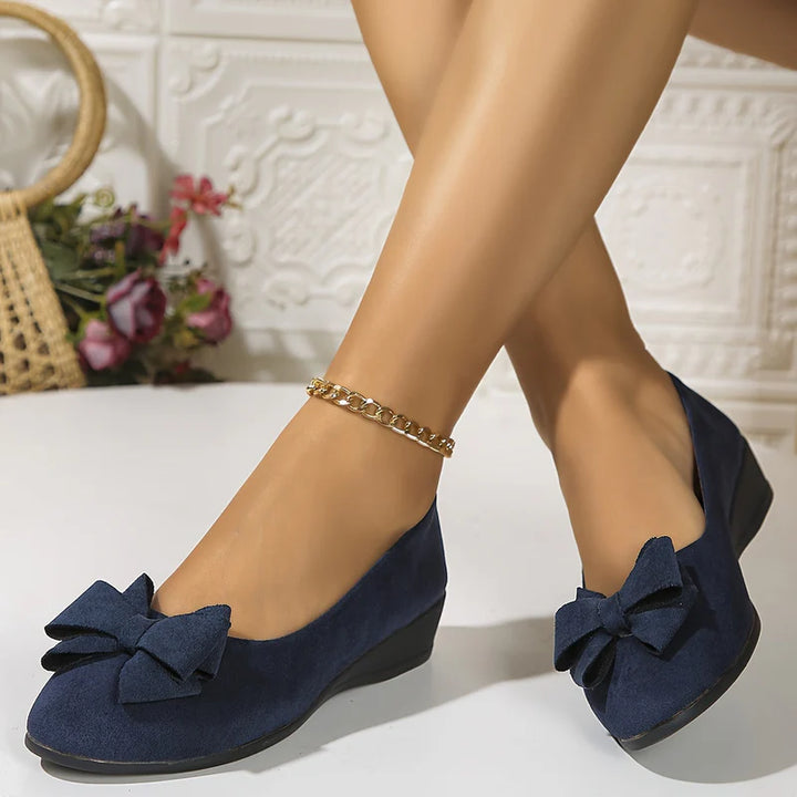 Comfort Ballet Flats – Soft Bow Slip-On Shoes for Everyday Style & Support