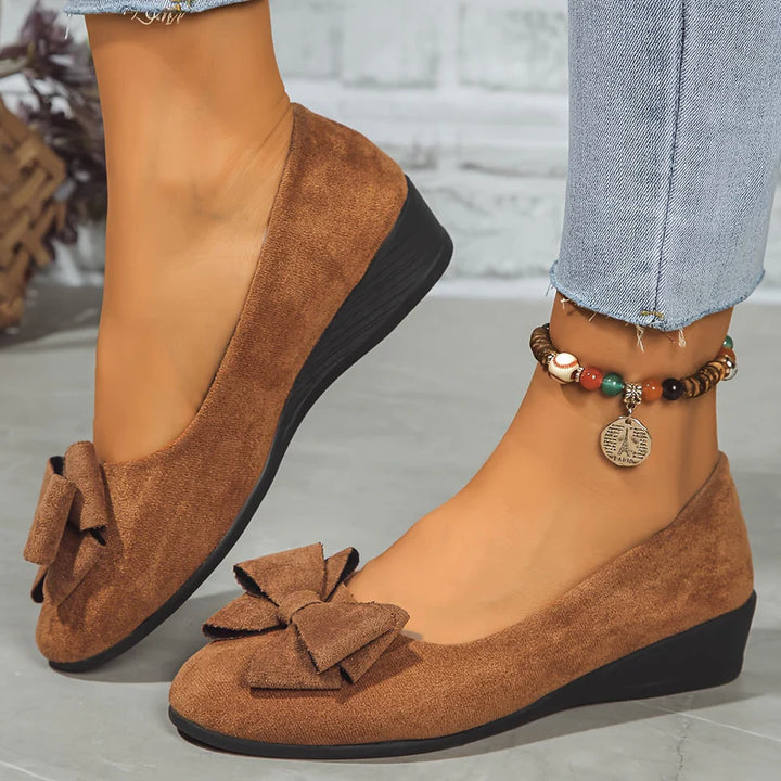 Comfort Ballet Flats – Soft Bow Slip-On Shoes for Everyday Style & Support