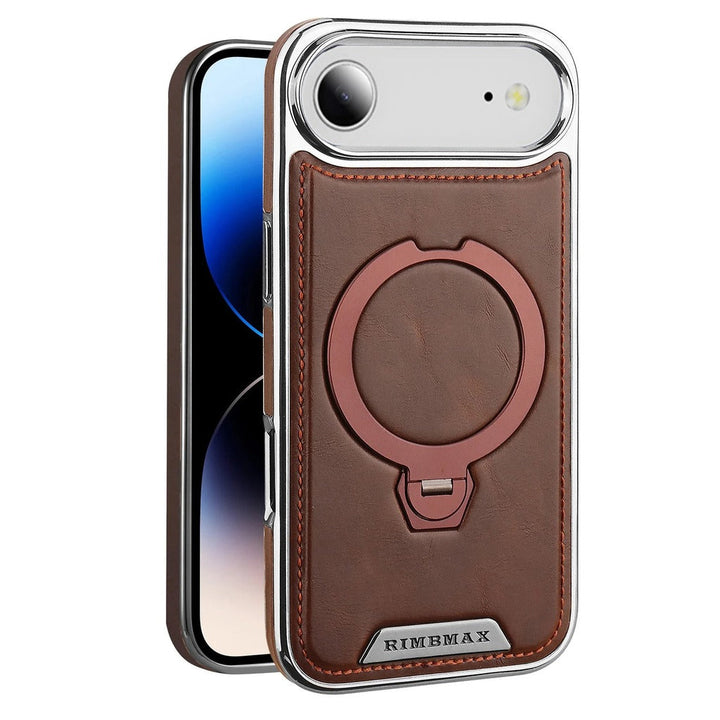 Luxurious Leather Magnetic Ring Stand Case