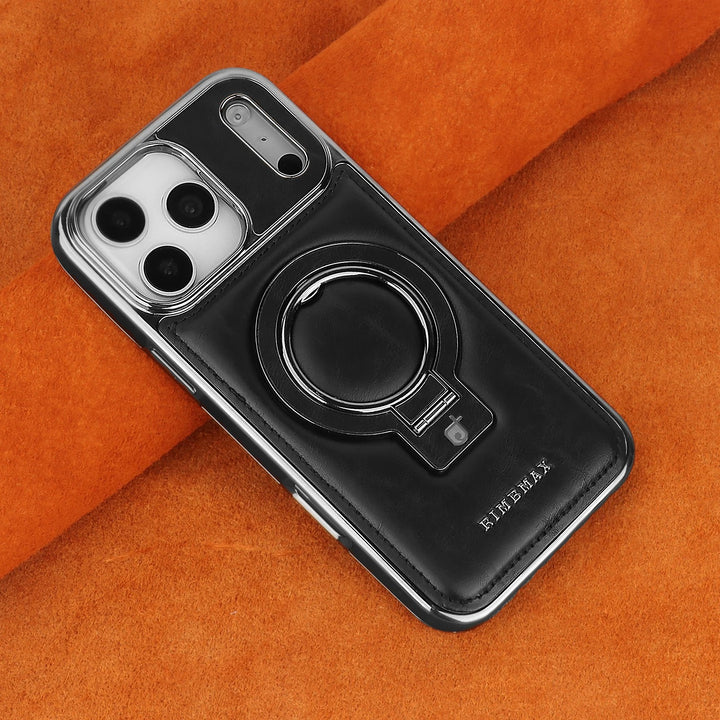 Luxurious Leather Magnetic Ring Case