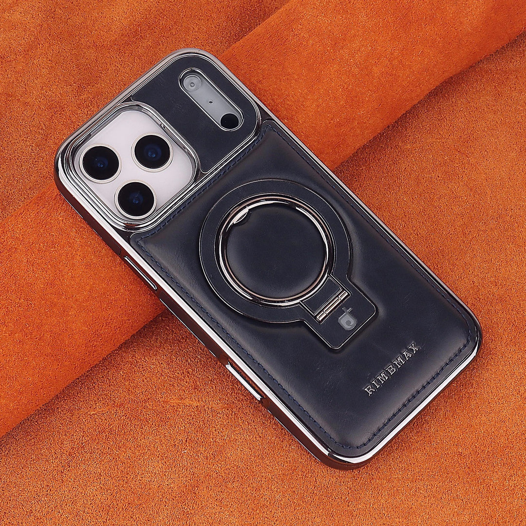 Luxurious Leather Magnetic Ring Case