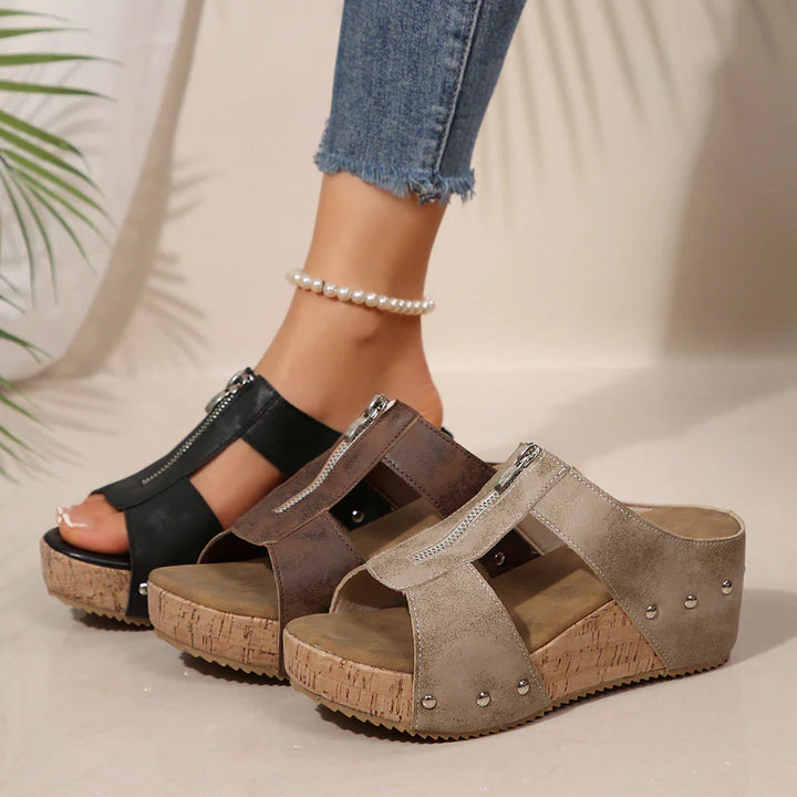 Orthopedic Wedge Sandals – Open-Toe Comfort Support Shoes for Daily Wear