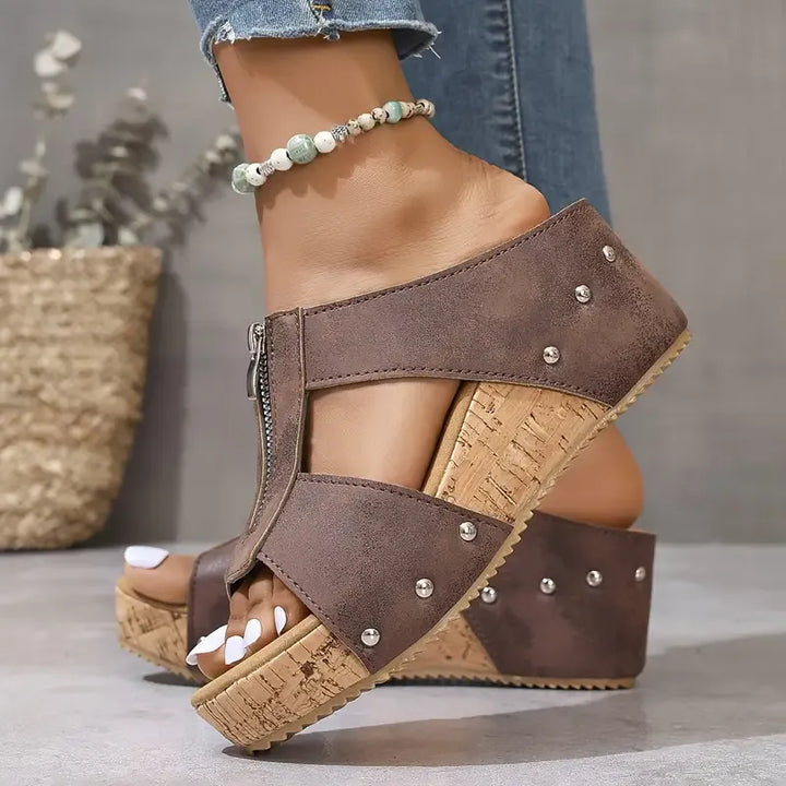 Orthopedic Wedge Sandals – Open-Toe Comfort Support Shoes for Daily Wear
