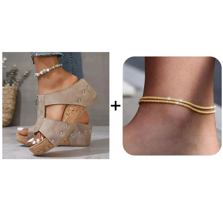 Orthopedic Wedge Sandals – Open-Toe Comfort Support Shoes for Daily Wear