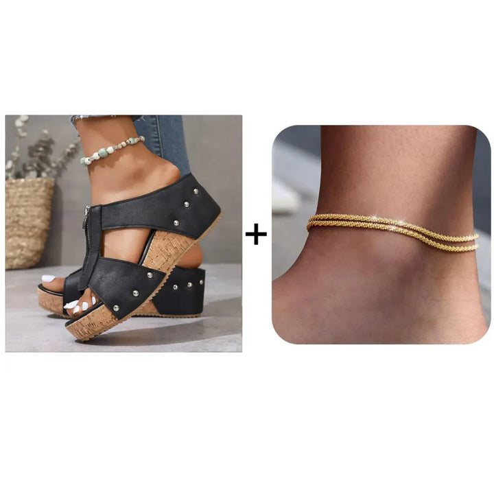 Orthopedic Wedge Sandals – Open-Toe Comfort Support Shoes for Daily Wear