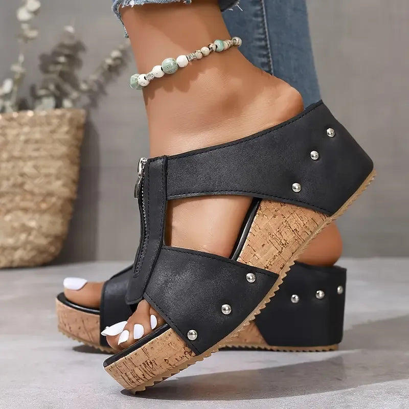 Orthopedic Wedge Sandals – Open-Toe Comfort Support Shoes for Daily Wear