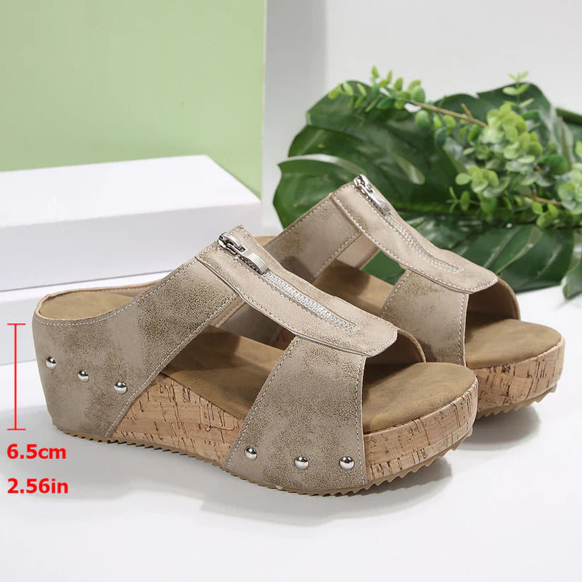 Orthopedic Wedge Sandals – Open-Toe Comfort Support Shoes for Daily Wear
