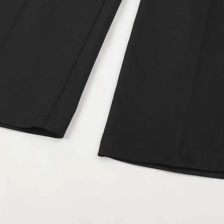 High-Waist Dress Pants – Elegant Wide-Leg Women’s Trousers for Work