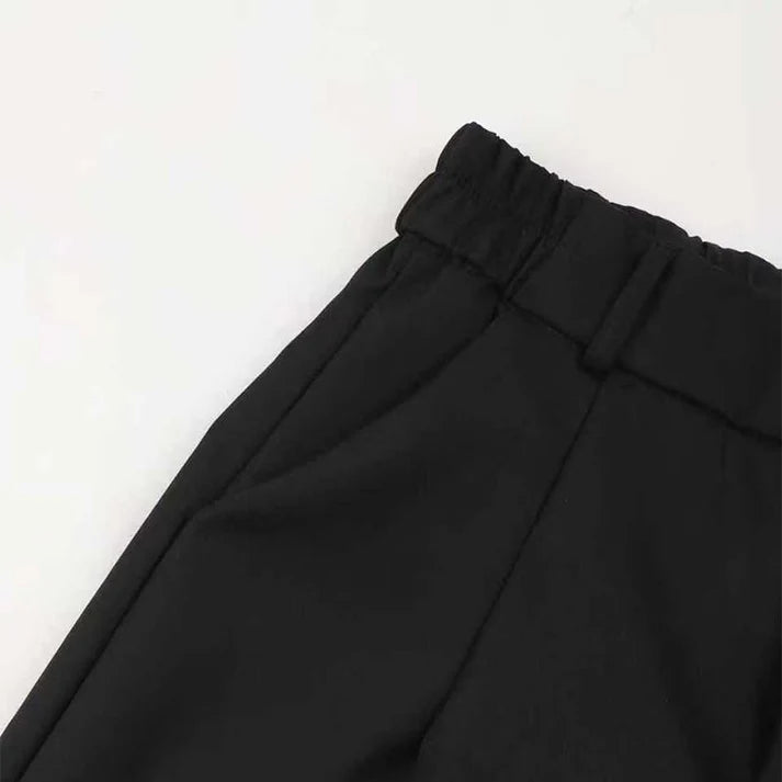 High-Waist Dress Pants – Elegant Wide-Leg Women’s Trousers for Work