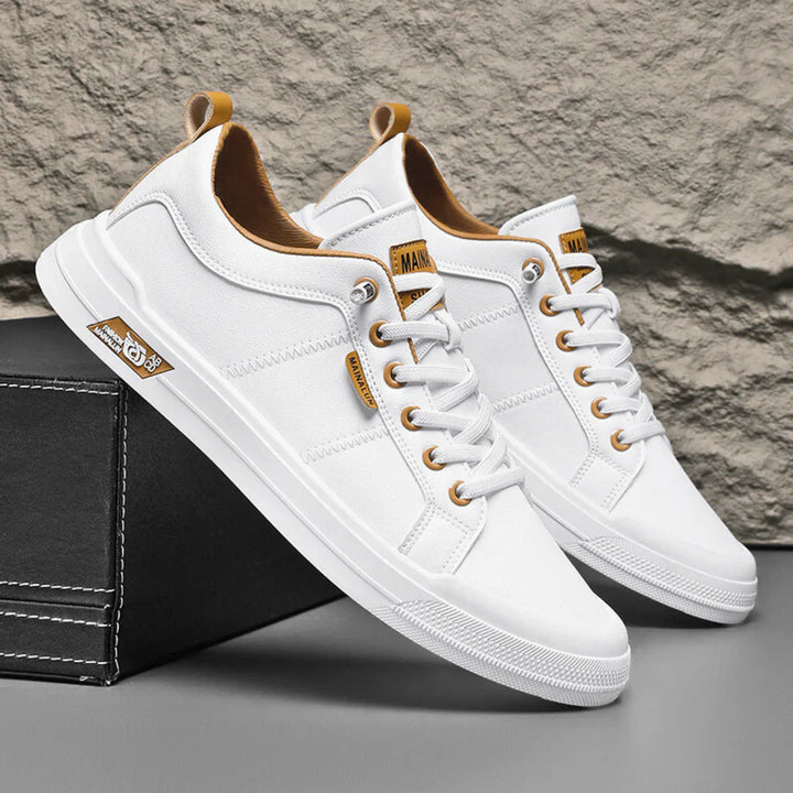 Classic Low-Top Sneaker – Clean Leather-Look Casual Shoes for Everyday Wear